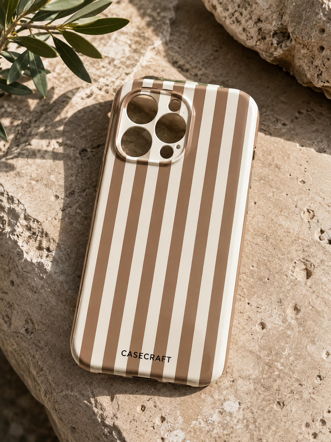 Caramel Stripe iPhone Case