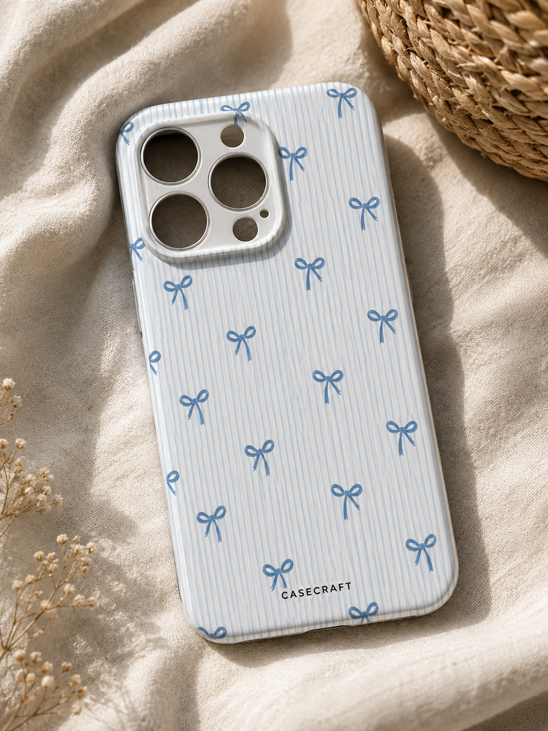 Blue Bow iPhone Case