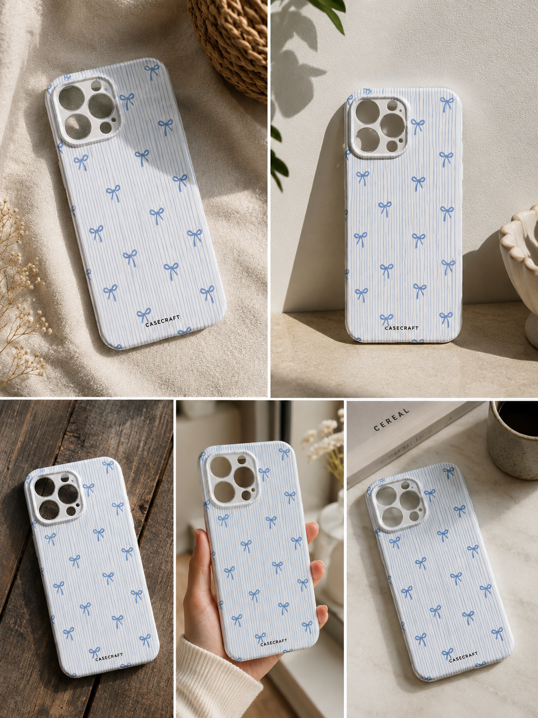 Blue Bow iPhone Case