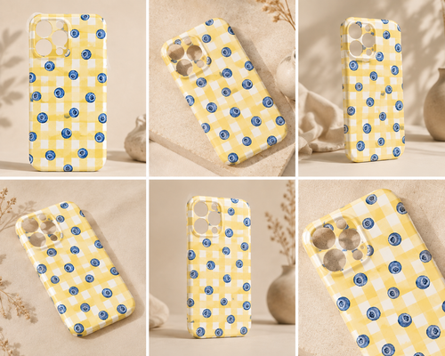 Blueberry Gingham Phone Case