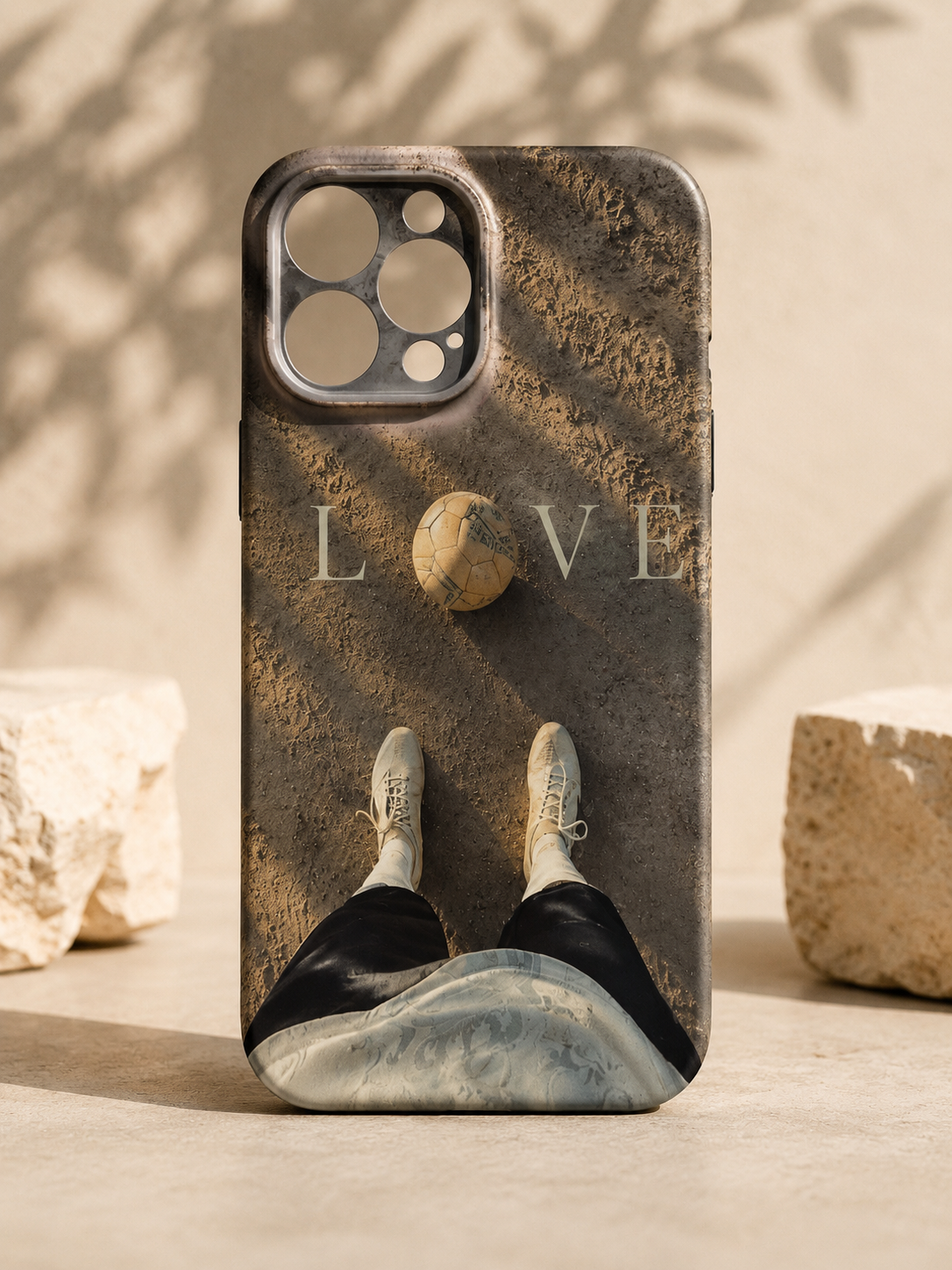 LOV Football Phone Case – Sandy Pitch Aesthetic