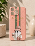 Ghost Art Phone Case – Dark Crackle & Terracotta