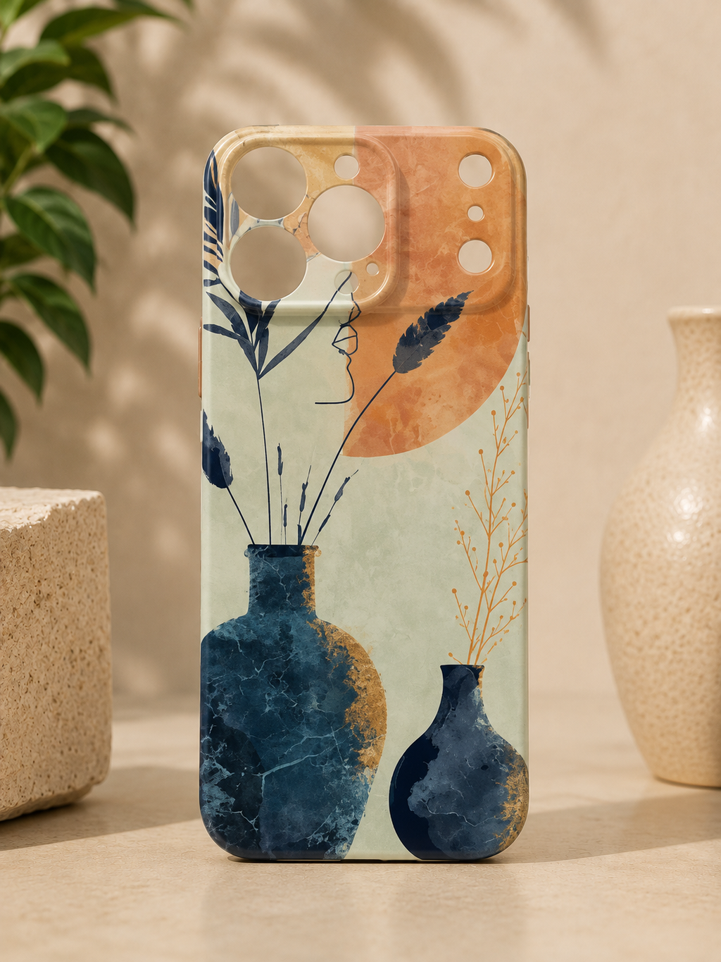 Abstract Botanical Vase Phone Case