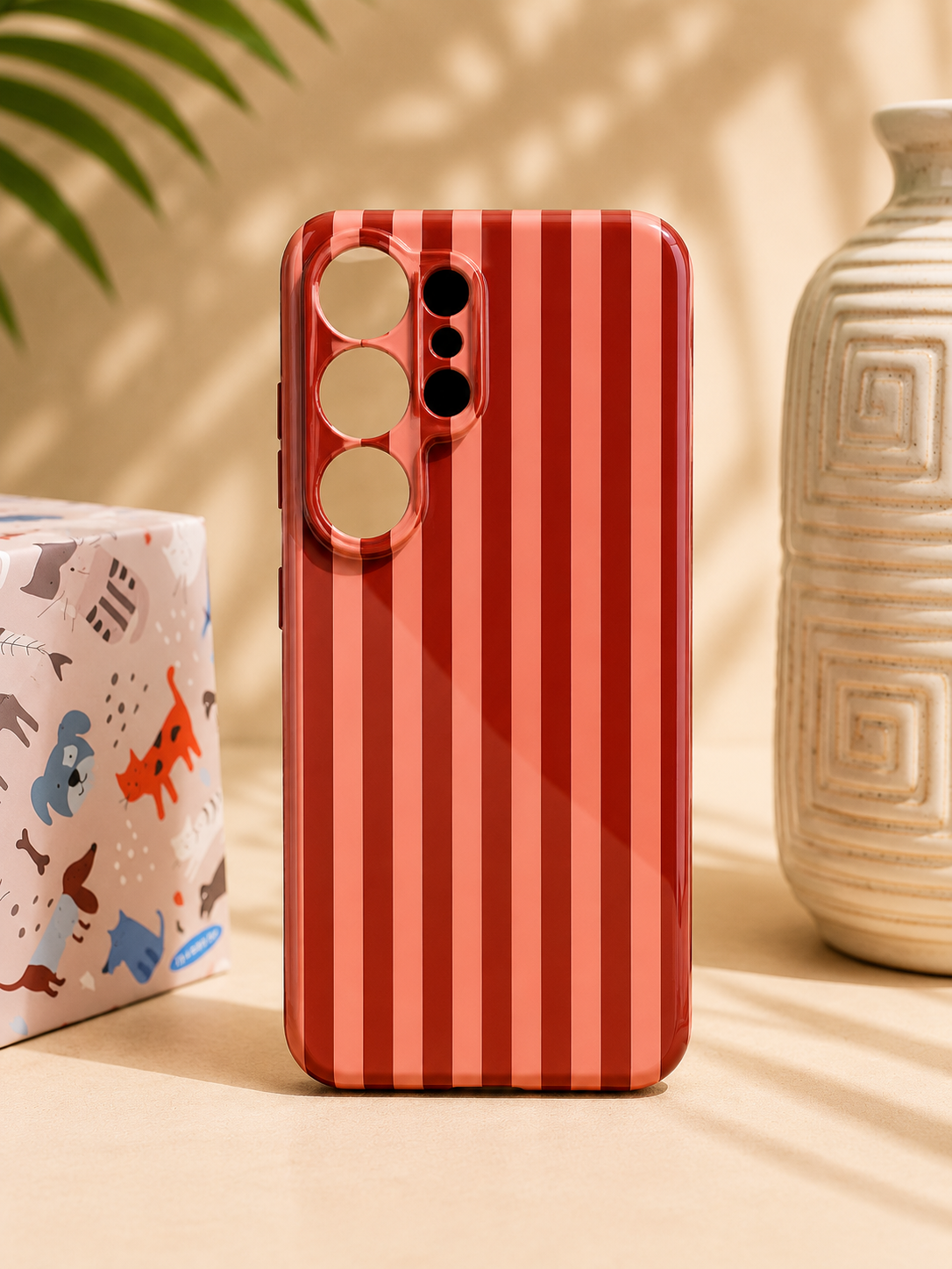 Red Stripe Glossy Phone Case