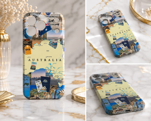 Australia Map Collage Case