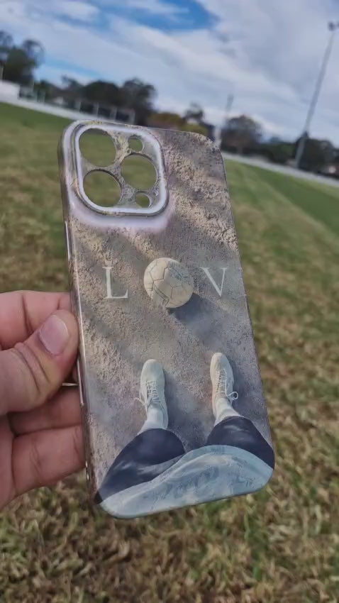LOV Football Phone Case – Sandy Pitch Aesthetic