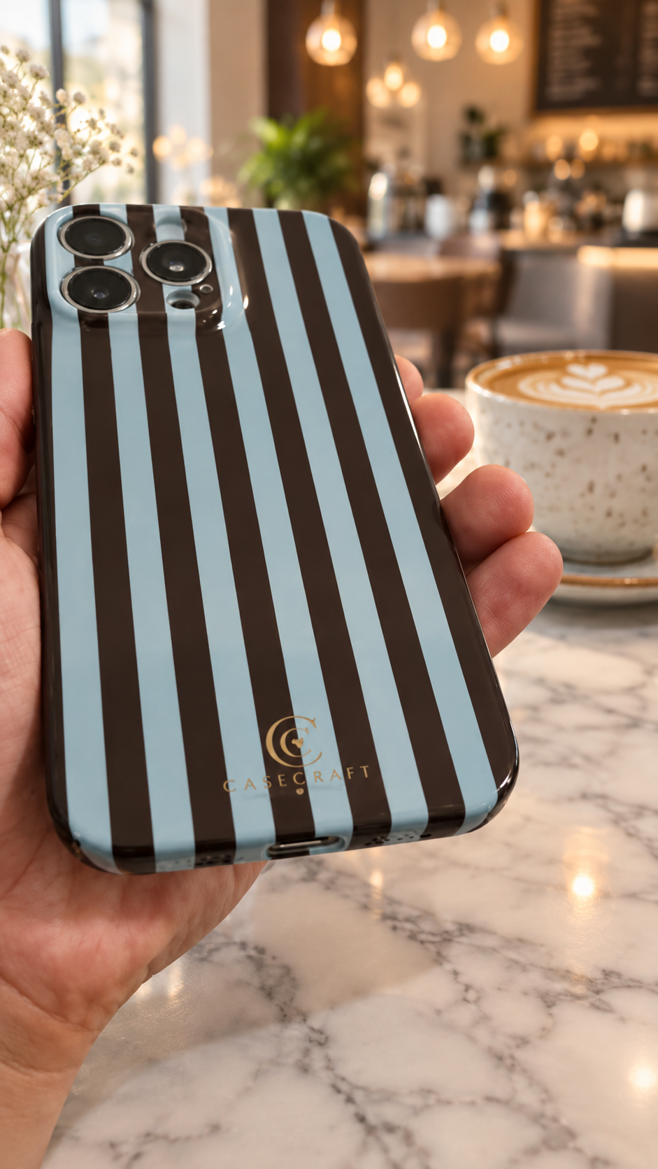 Café Stripe Phone Case