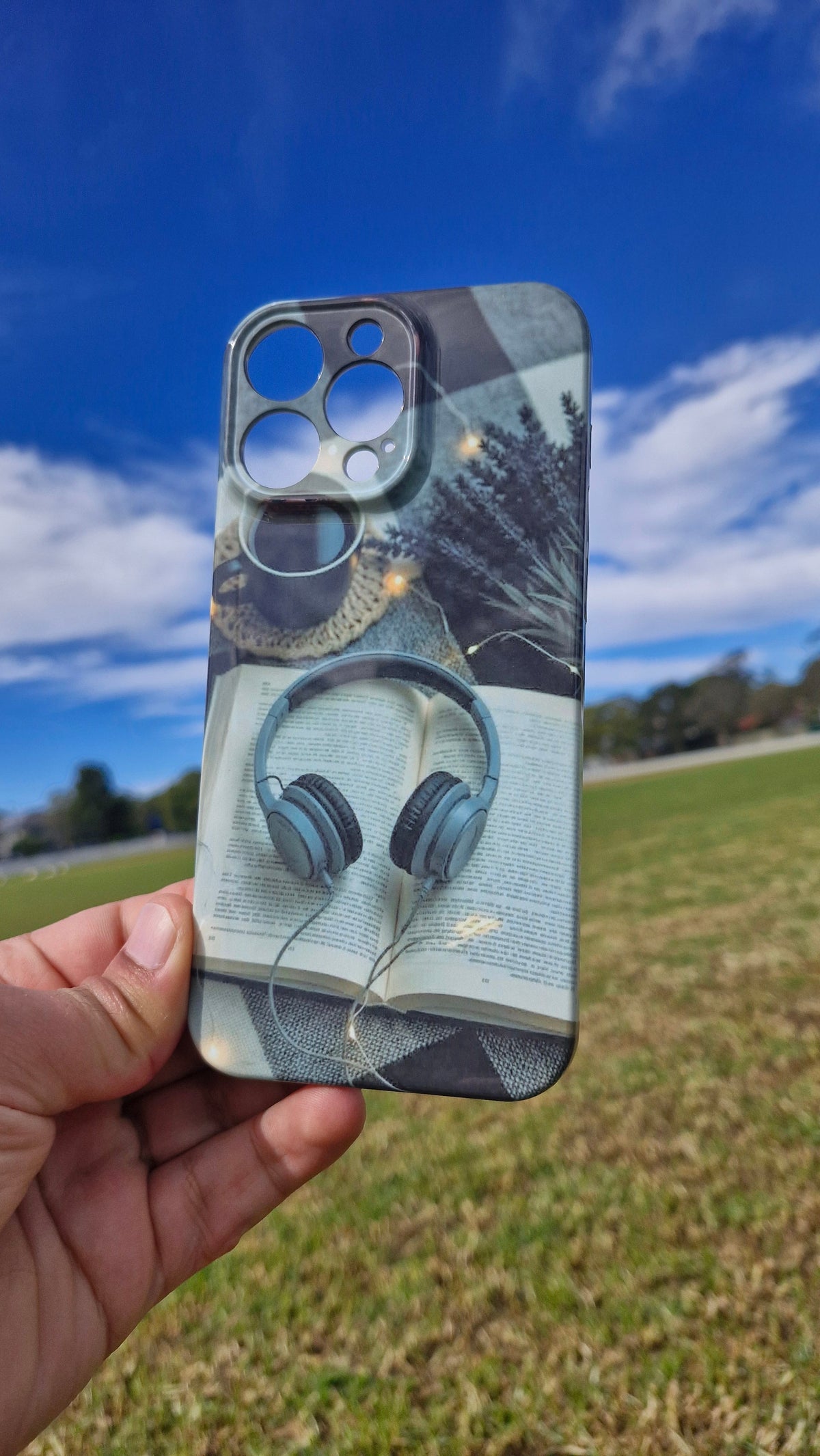 Lavender & Books Phone Case – Aesthetic Headphones